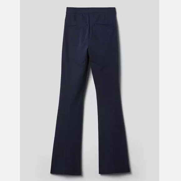 GAP High Rise Flare Stretch Pants Pintuck Pleat Navy Blue Size 10 RT$80 NWT - Picture 11 of 16